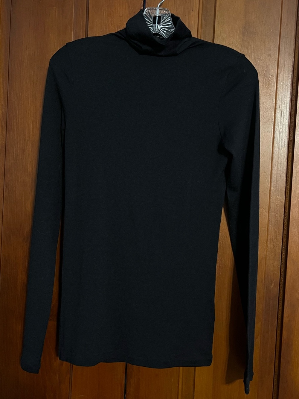Club Monaco Wool Cashmere Blend Black Long-Sleeve Turtleneck‎ Shirt Size Medium